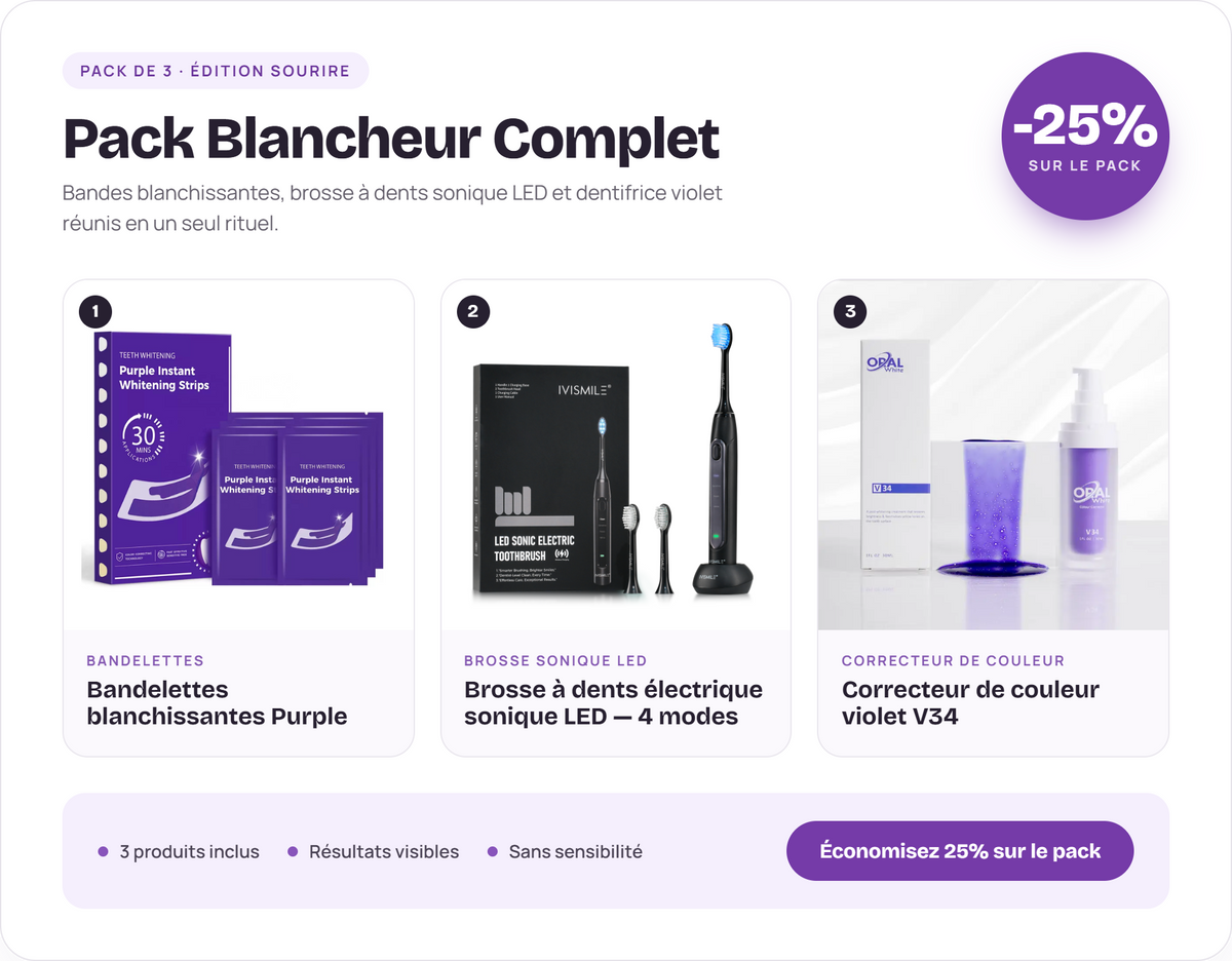 Pack Blancheur Complet — Les 3 étapes du rituel